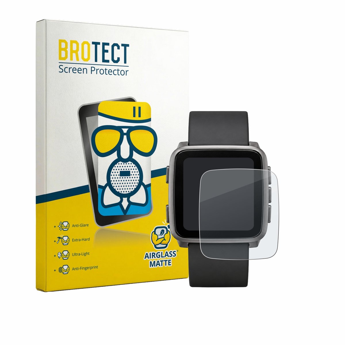 BROTECT - Screenprotector voor Pebble Time 2 2026 - Folie Beschermfolie Beschermglas matte