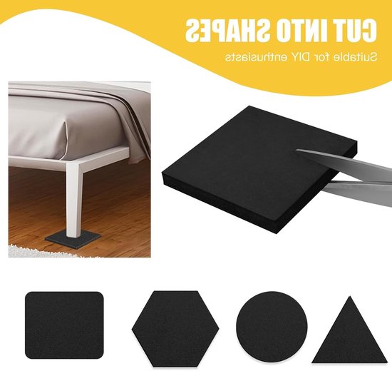 Multifunctionele Isolatiematten van Schuim, Antislip Geluidsabsorberende Rol voor Creatieve Projecten, Zwart, 150 x 150 x 20 mm, Ideaal voor Isolatie en Schokabsorptie — afbeelding 3