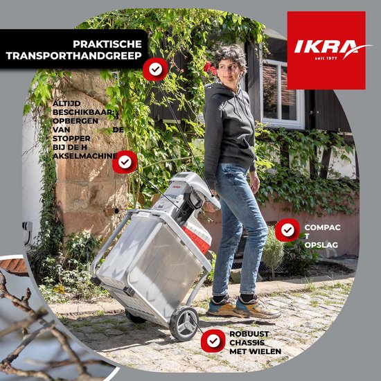 IKRA elektrische rolversnipperaar ILWH 3000, takdikte tot 45 mm, 3.000 W, Duitse milieukeurmerk “Blauer Engel” — afbeelding 4