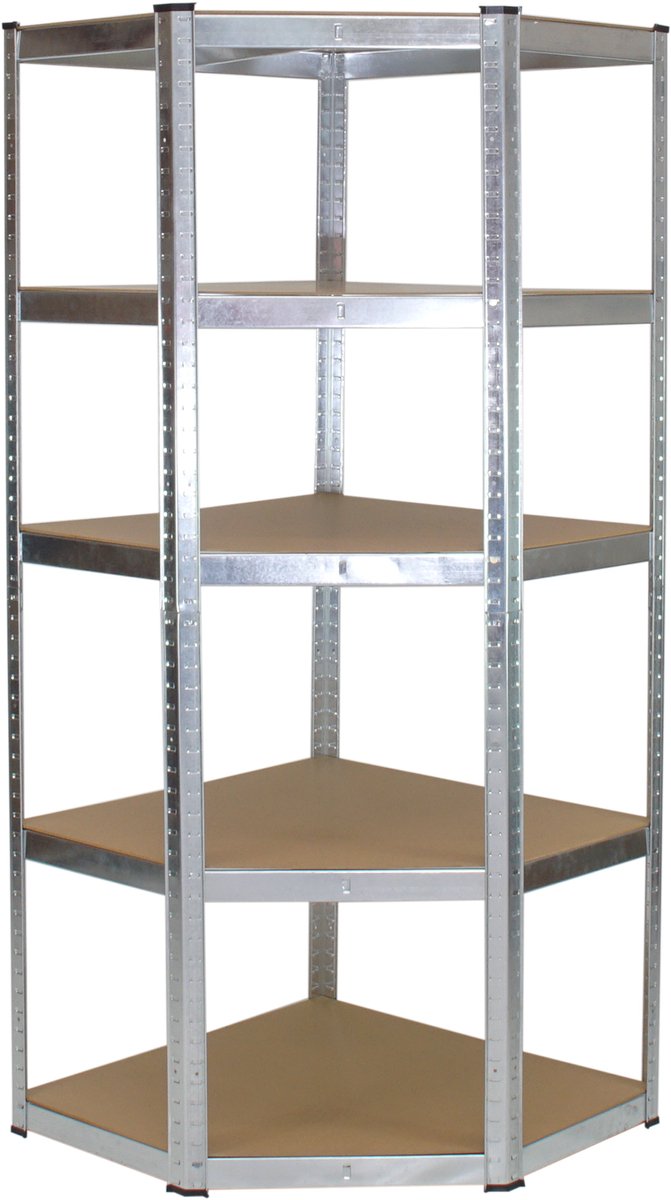 TRUTZHOLM - Hoekrek 180x75x40 cm - Zwaar Gebruik - Insteekrek - Opbergrek - Kelderrek - Metalen Rek - Garagerek - 875 kg