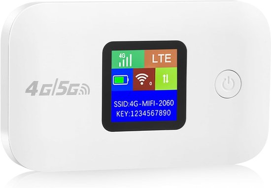 Kivora Draagbare 4G/5G LTE Wifi-Router met Simkaartslot