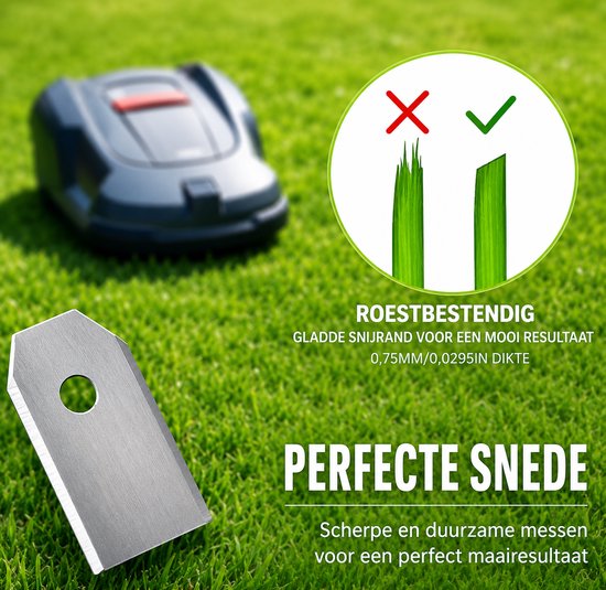 HHHK - Robotmaaiermessen RVS - Gardena - Husqvarna - Florabest - McCulloch - Grasmaaier robot messen - 30 stuks van HHHK — afbeelding 2