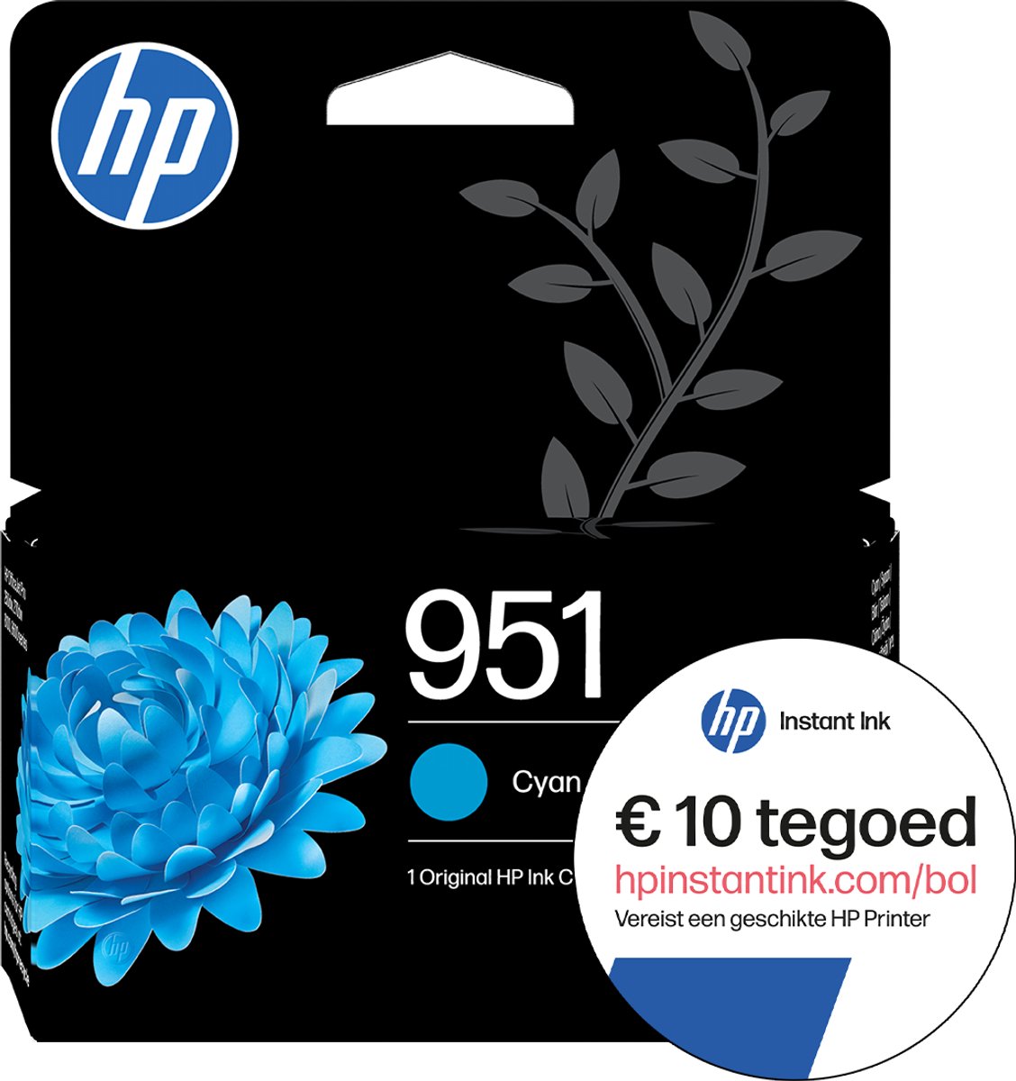 HP 951 - Inktcartridge Cyaan + Instant Ink tegoed