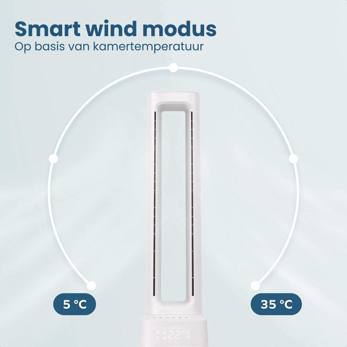 Auronic Torenventilator - Bladeless Model 2 in 1 - Luchtreiniger met HEPA-filter - Ventilator - 10 Standen - Afstandsbediening - 105 cm - Wit — afbeelding 5