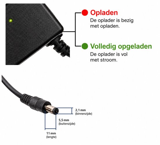 E-Bike Oplader Universeel - Elektrische Fiets - Accu - Lader — afbeelding 4