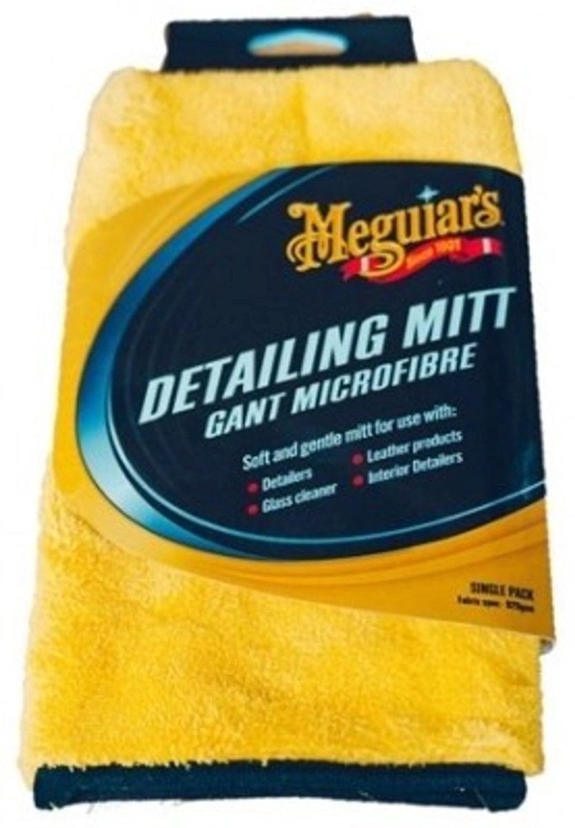 Meguiar’s Detailing Mitt – Microvezel Handschoen Voor Wax & Polish – Wasmachine Bestendig – Auto Detailing Accessoire