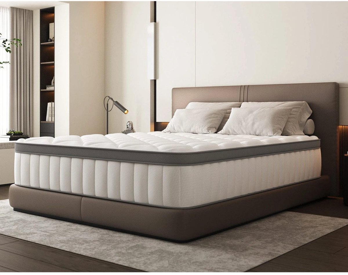 Bodyprotect Elite Line - matras 140x200 cm pocketvering 1000 - hoogte 25 cm - hardheid H2/H3 - ergonomische pocketveringmatras, 7-zones matras en veringmatras - 140 x 200 x 25 cm - wit