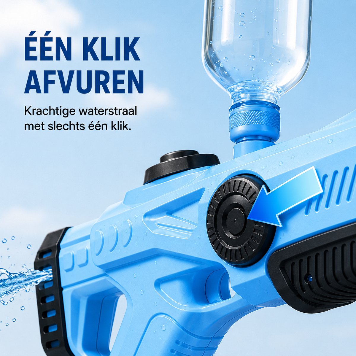Montzys® Waterpistool XL - Water Pistool - Waterspeelgoed & Buitenspeelgoed - Geschikt voor Super Soaker - Speelgoed Kinderen — afbeelding 4