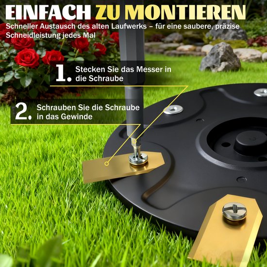 Messenplaat + 12 accessoires voor robotmaaier - geschikt voor GARDENA Smart Sileno City 600 / 250 / 400 / 500 / Sileno City 250 / 400 / 500 / 600 - robotmaaier messenplaat grasmaaier draaiplateau van Merkloos	 — afbeelding 2