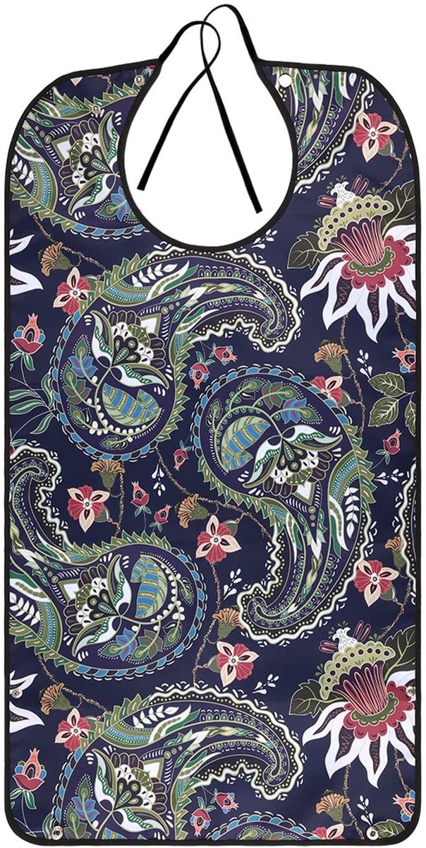 VLEMICO- Slabbetjes Waterdicht 86 x 46 cm - Slabbetjes Volwassenen - Wasbaar - Herbruikbaar - Kledingbeschermers - Bloemenprint - Kledingbeschermer