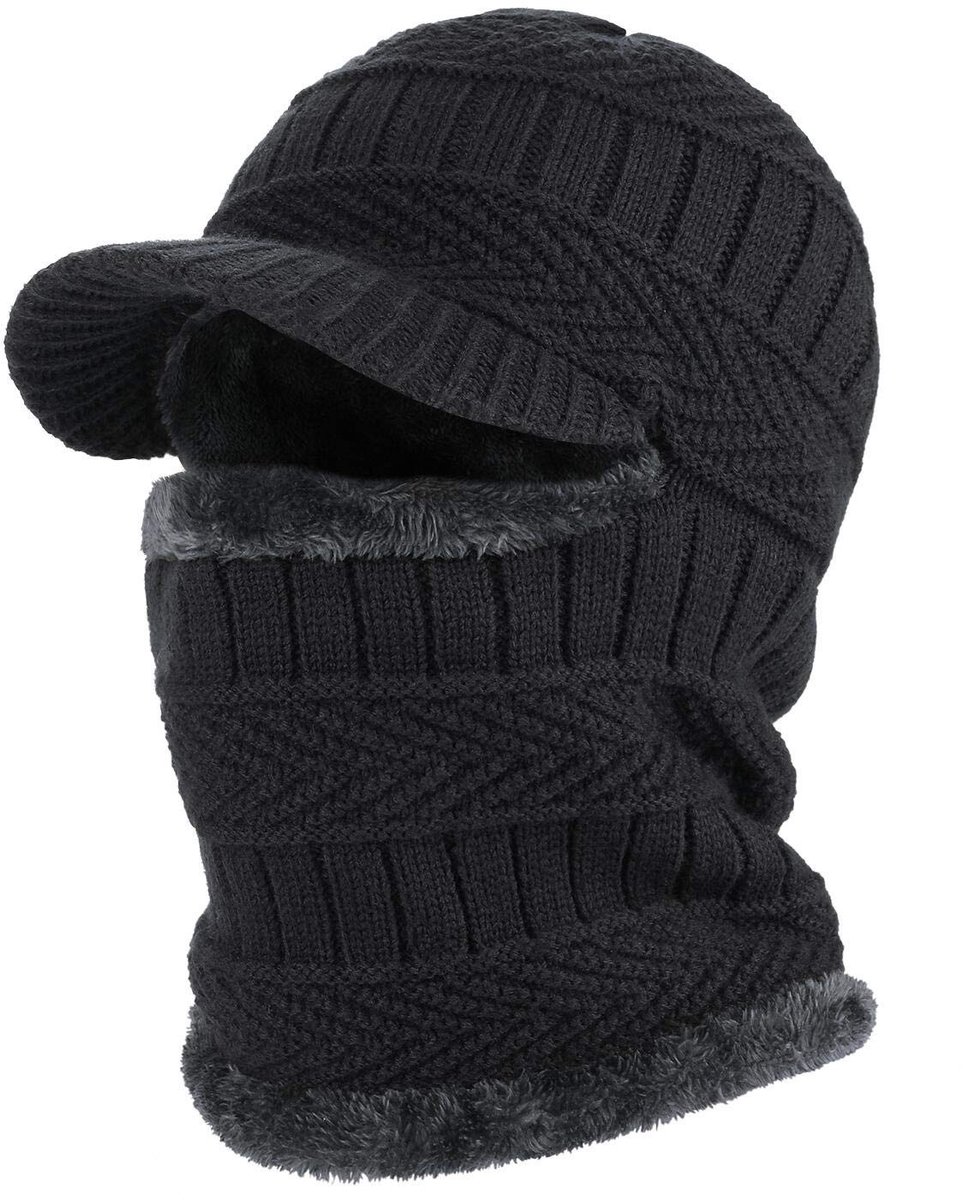 SMOAKEZ- Winterjas Uniseks Winddicht - Bivakmuts - Flexibele Nekwarmer - Duurzaam Acrylvezel - Kunstfleece Voering - Lichtgewicht