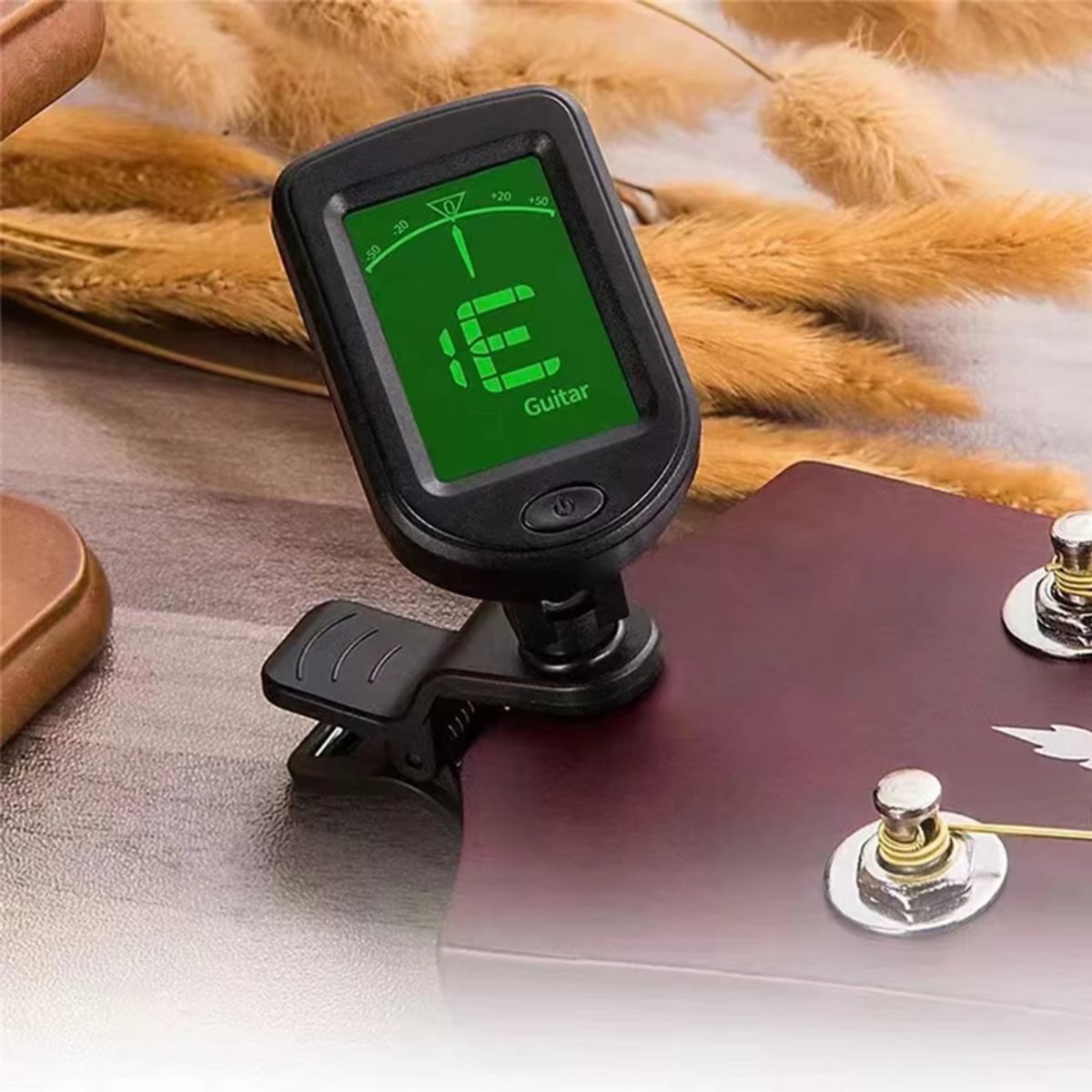 Clip-on tuner - Stemapparaat - Snaarinstrument - Stemmen - Gitaar stemmen - Digitaal