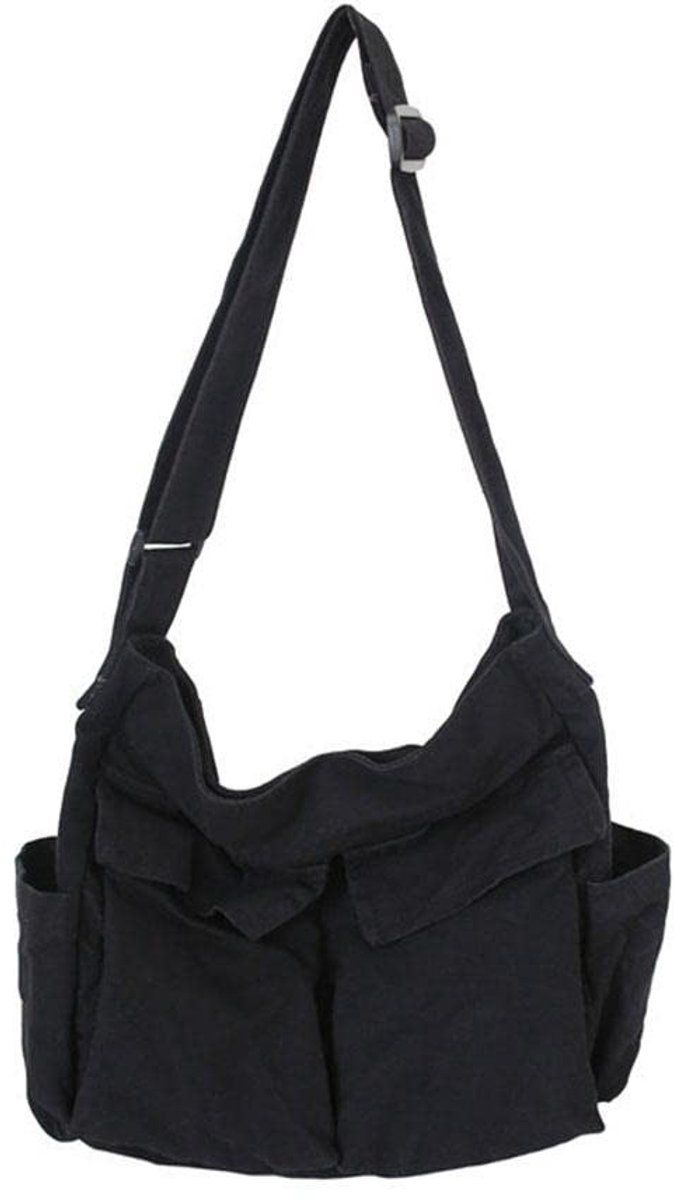Dailygoods- Messenger Bag Grote Capaciteit - Canvas Tas - Crossbodytas - Draagtas - Casual Schoudertas - Duurzaam en Lichtgewicht