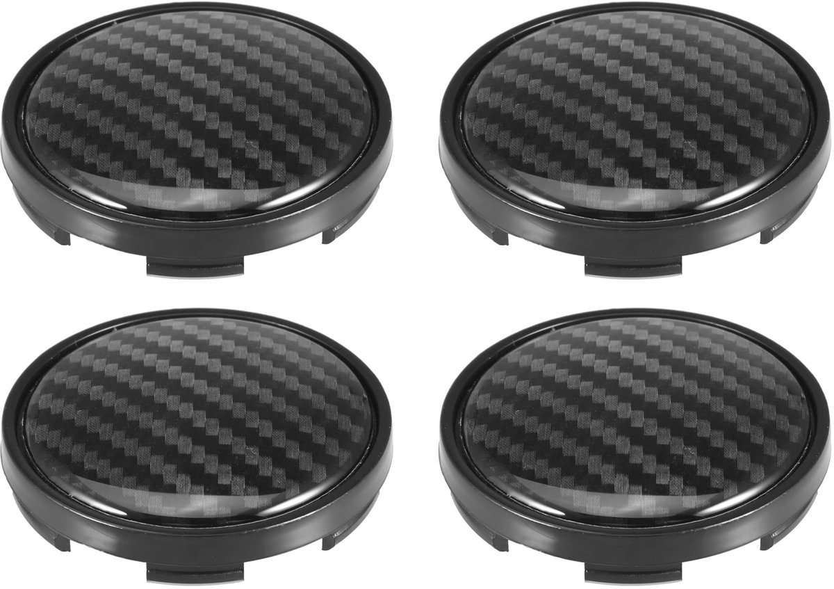 Dailygoods- Wielnaafdoppen 63mm - 4 Stuks - Zwart - Kunststof - Geschikt voor Voor-/Achterwielnaaf - Eenvoudige Installatie - Wieldoppen
