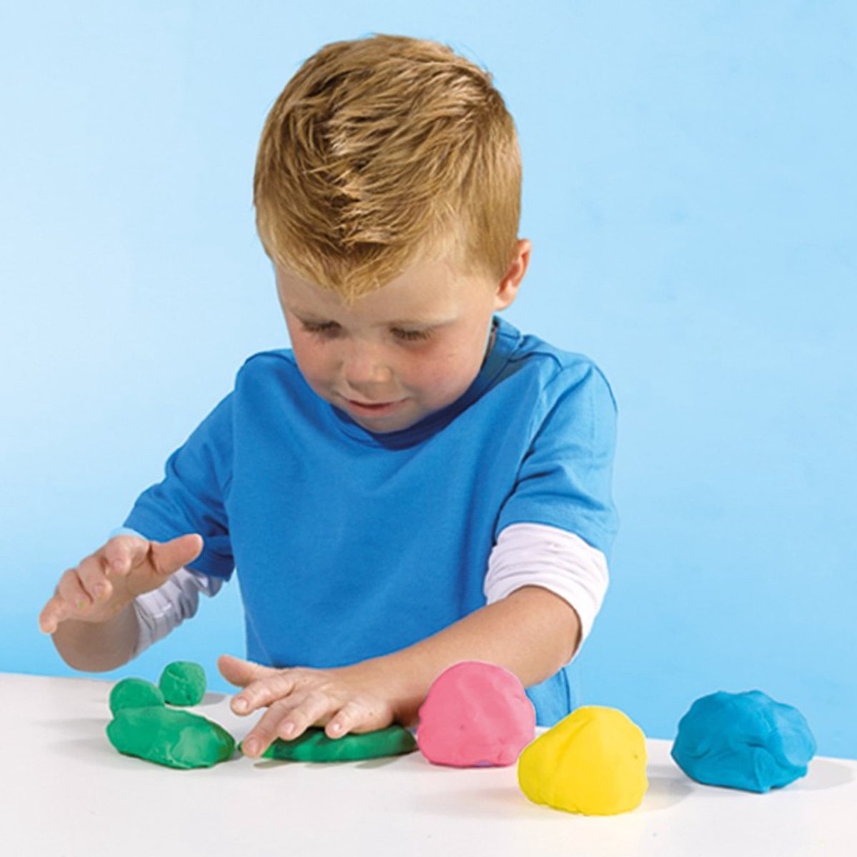 SES Creative - Eco Klei - Eco Set met Houten Tools (3x90g) - Vegan en Glutenvrij - Herbruikbaar - Uitwasbaar - Vanaf 3 jaar — afbeelding 7