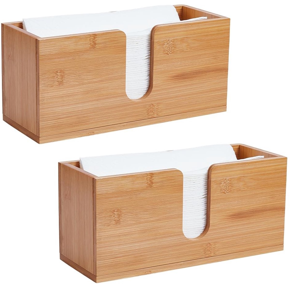 SOUQONE - 2 Stuks Houten Handdoek Dispenser - Servet Houder voor Keuken en Badkamer
