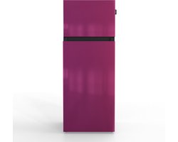 NUNKI MEDIUM-FPUR / Dubbel-Deurs Koelkast, E Klasse, 206l, Fun Purple, Gloss Metallic (FRONT only)