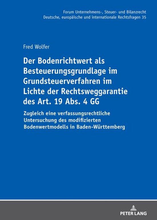 Forum Unternehmens-, Steuer- und Bilanzrecht 35 - Der Bodenr ... - cover
