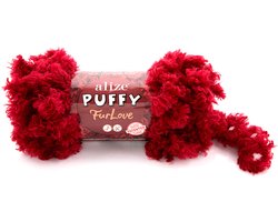 Alize Puffy Fur Love - 056 - Red - 100 gram