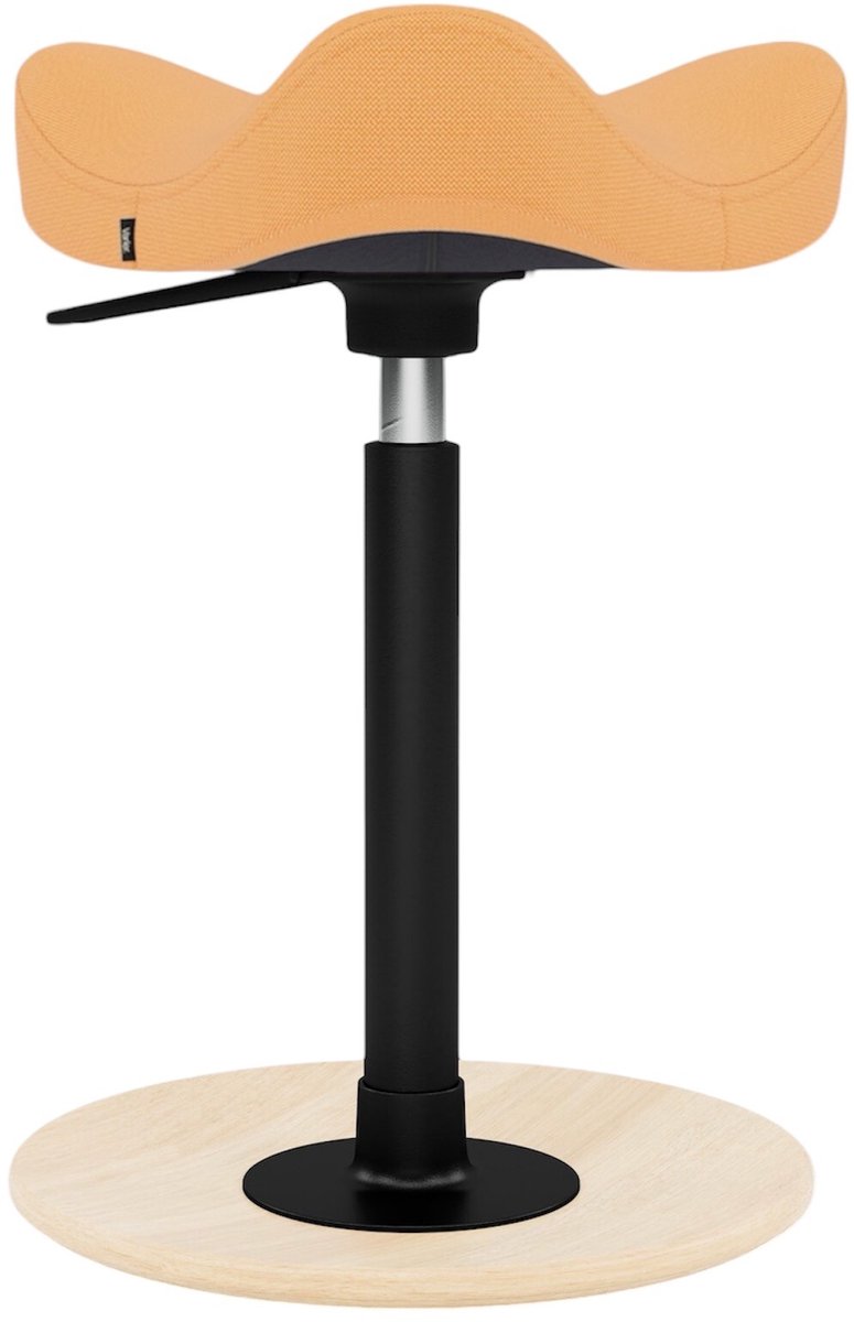 Varier Stokke Move Compact zadelkruk, Mandarijn/Naturel Revive - ergonomisch