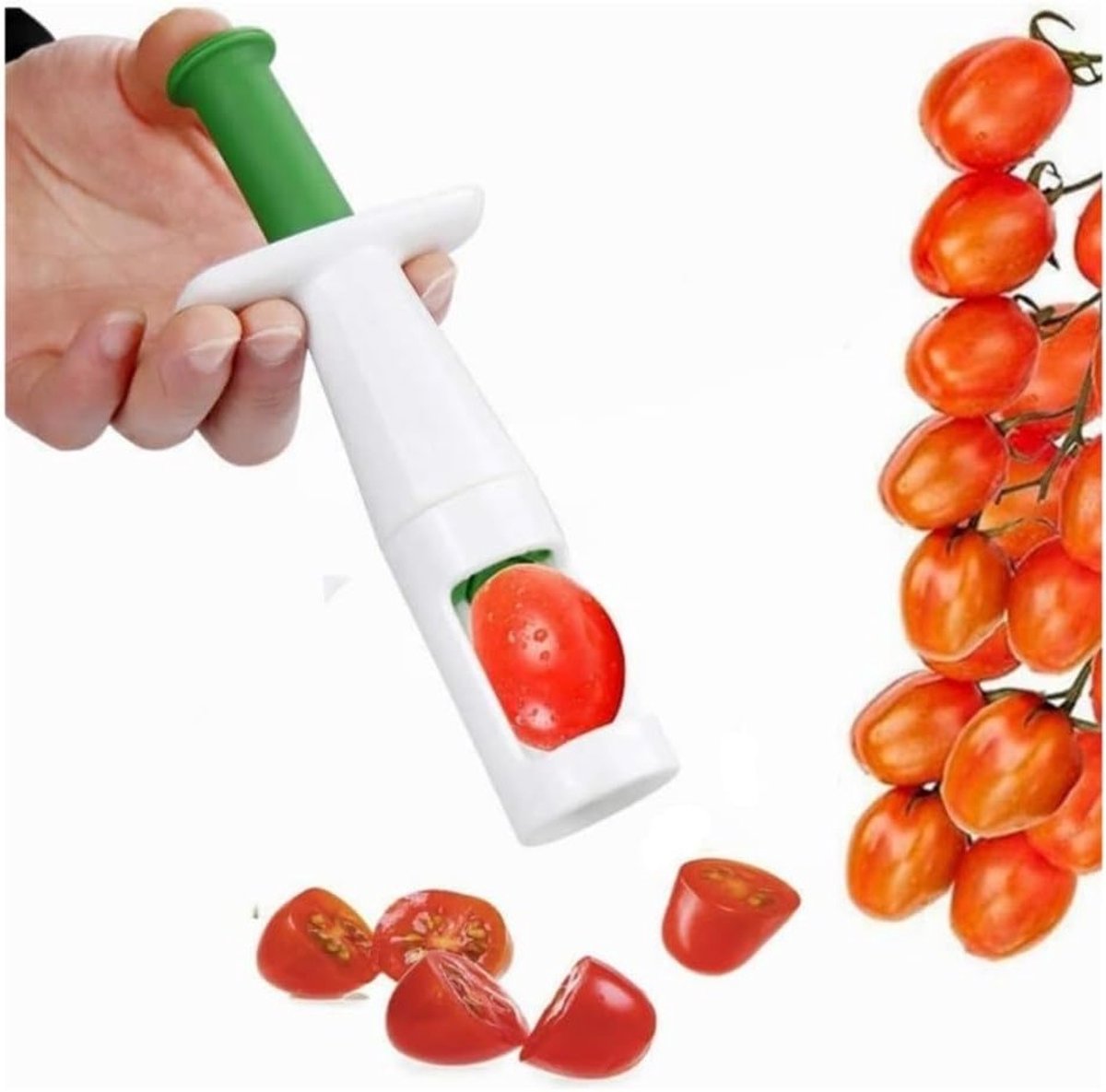 Fruit- en Druiven Snijder voor Kersen, Creatieve Snijhulpmiddelen voor Salades en Snacks