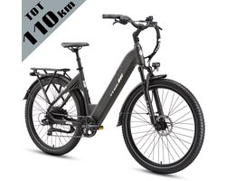 TTGO C5 Elektrische Fiets -648Wh Accu -Actieradius tot 110 km - 48V 250W Motor -Hydraulische Schijfremmen - 27,5 × 2,4 Inch Banden - Shimano 7 Versnellingen - Aluminium Frame - LCD Display - Elektrische Stadsfiets -Max. Belasting 125 kg - grijs