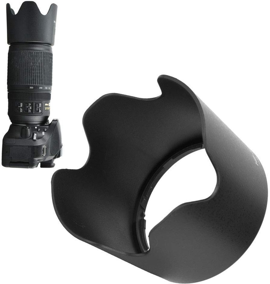Dailygoods- Lenshouder Duurzaam - Compatibel met AF-S VR Zoom 70-300mm f/4.5-5.6G - Kunststof - Voorkomt ongewenst licht - Beschermt tegen schade en vuil - Lenskap