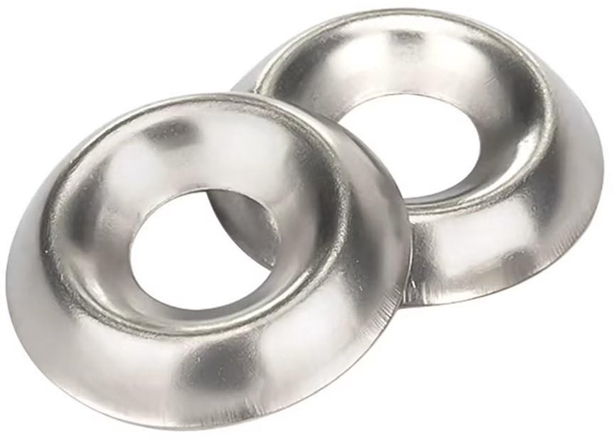 Dailygoods- Sluitringen 50 stuks - Verzonken kop - 304 roestvrij staal - Corrosiebestendig - Robuust - Duurzaam - Bevestigingsringen