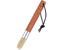 Dailygoods- Koffiemolen Reinigingsborstel Natuurlijke Borstelharen - Houten Handvat - Essentieel Reinigingsgereedschap - Afmetingen 17,5 x 1,8 cm - Voor Barista Keuken Accessoires - Efficiënt Onderhoud Koffieapparatuur - Koffieborstel