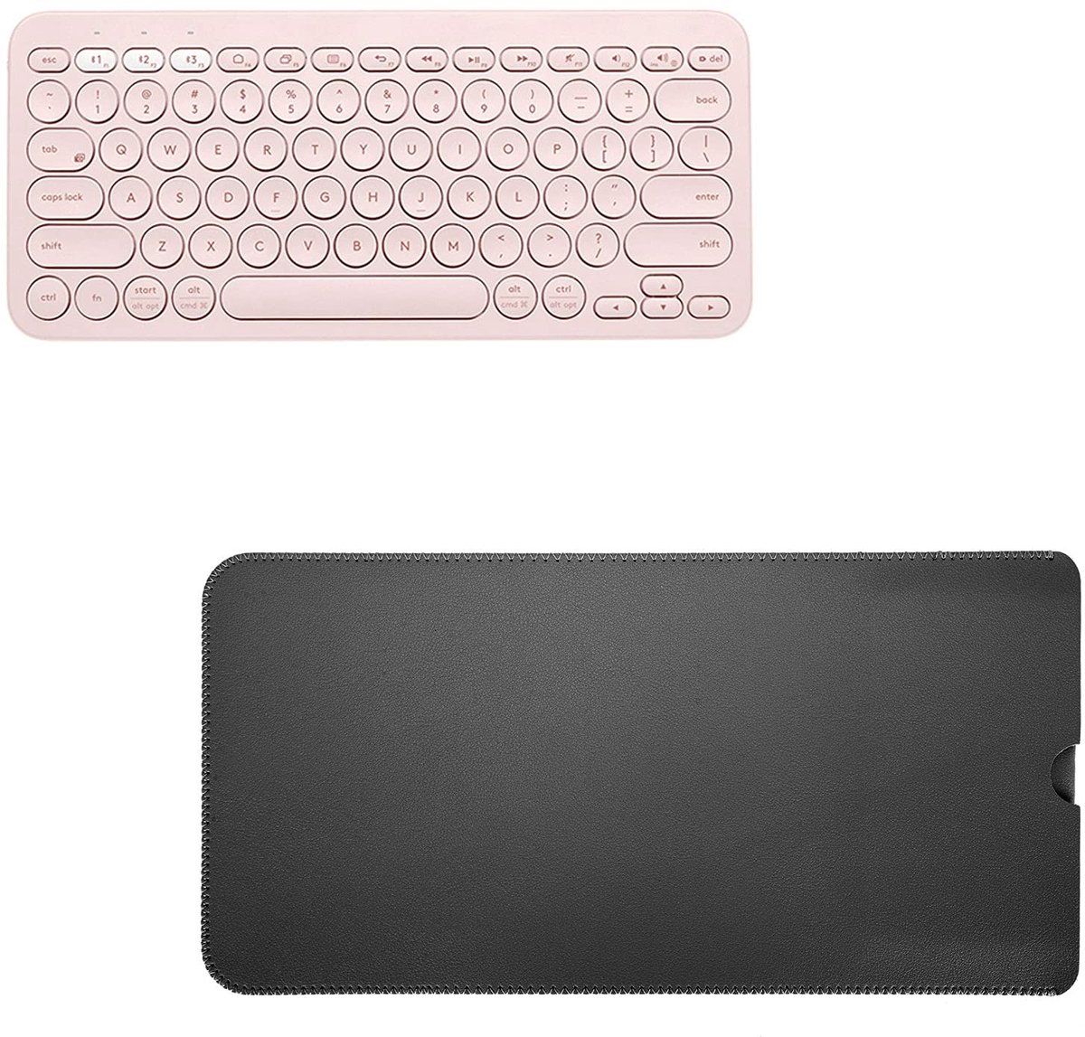 Dailygoods- Toetsenbordhoes Draagbaar - Beschermende Hoes - Geschikt voor K380 Toetsenbord - Lichtgewicht - Vals Leer - Veilig Ontwerp - Keyboard Case