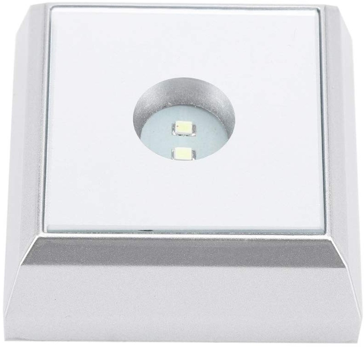Dailygoods- Led-displaybasis met zilveren basis - Display standaard - Acryl standaard - Kleurrijke verlichting - Duurzaam kunststof - Lange levensduur - Displaystand
