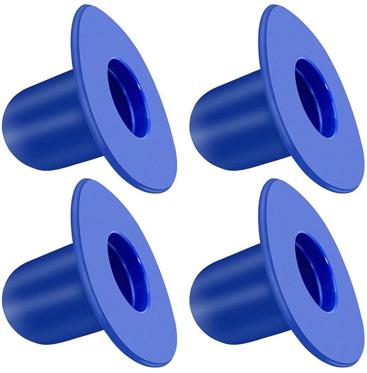 Dailygoods- Zwembad Muurpluggen 4 Stuks - Vervangende Onderdelen - Filterpomp Zeefgatplug - PVC - Blauw - Geschikt voor INTEX/BestWay/Coleman - Zwembadfilterplug
