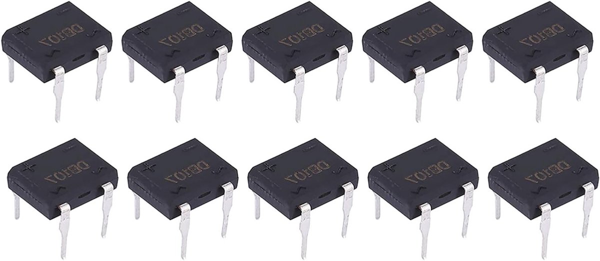 DEWIN Rectifier Bridge, DB107 Home Appliance Bridge Rectifier Industrial Electronic Circuit 1A 1000V (10 Pieces) - ShopVlot