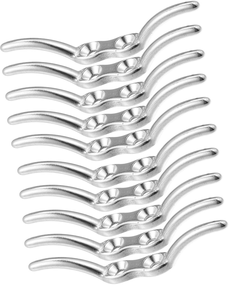 Dailygoods- Vlaggenhouder 10 Stuks - Roestvrij Stalen Beugel - Universele Haak - Duurzaam - Eenvoudige Installatie - Geschikt voor Boten