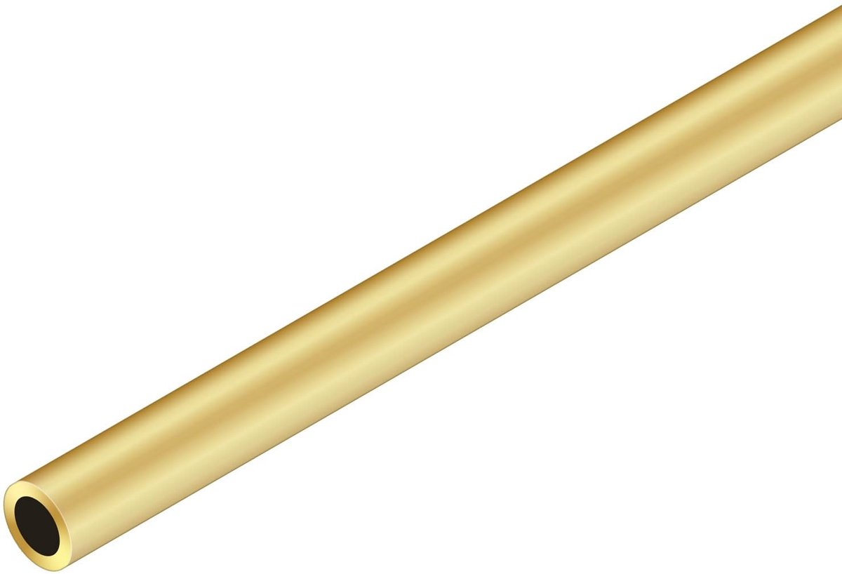 Dailygoods- Messingbuis 9mm OD - 1.5mm Wanddikte - 300mm Lengte - Naadloze Buis - DIY Projecten - Hoge Sterkte - Messingpijp