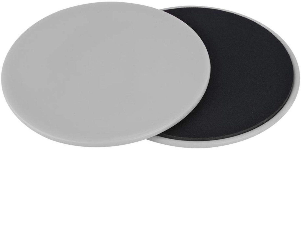 Dailygoods - Schuifschijf - Fitness Slider - Ideaal voor Thuisgebruik - Grijs - Oefening - Geschikt voor Yoga en Pilates