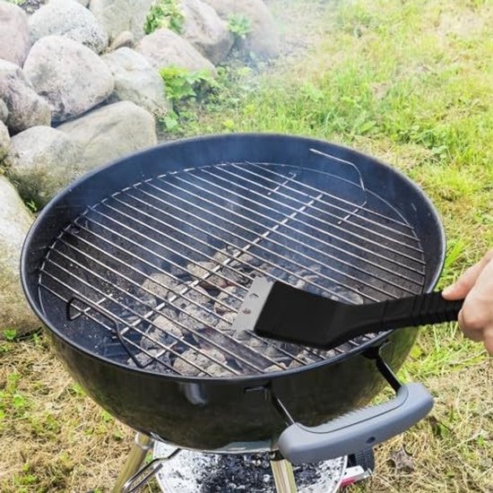 2 Stuks Grillborstels met Draadborstel en Schraper - Roestvrijstalen Grillborstel voor Gas - Elektrische - Houtskool Grill - Rookoven Grill van Kangten — afbeelding 5