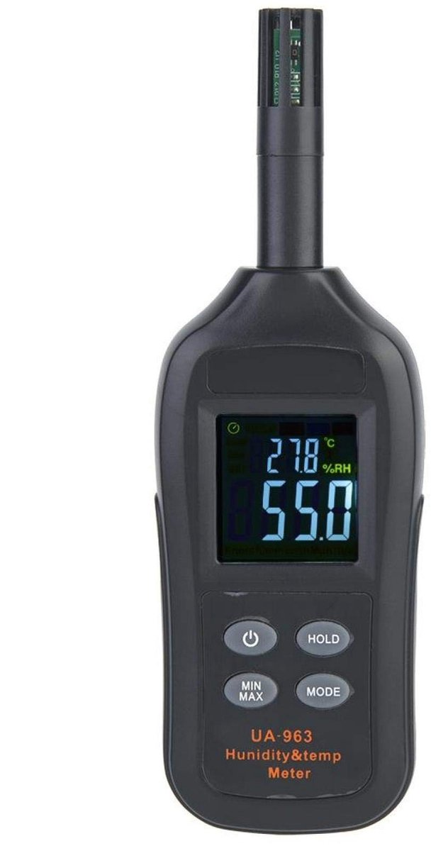 Dailygoods - Thermometer-hygrometer - Digitale thermometer - Hoge nauwkeurigheid - Draagbaar formaat - LCD-scherm - Indicatie batterij bijna leeg - Ge...