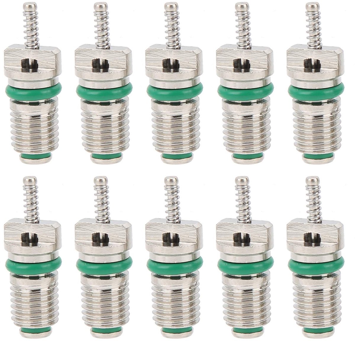 Dailygoods- Airconditioning Ventiel Hoge Drukbestendig - 10 Stuks - R134A Koelmiddel - Slijtvast ABS - Duurzaam - Eenvoudige Installatie - Ventielkern