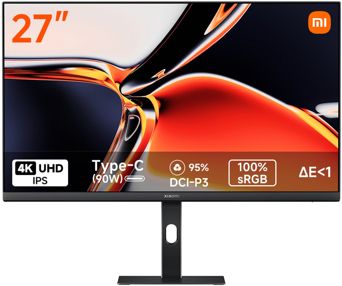 Xiaomi A27Ui computer monitor 68,6 cm (27") 3840 x 2160 Pixels Full HD LCD Zwart