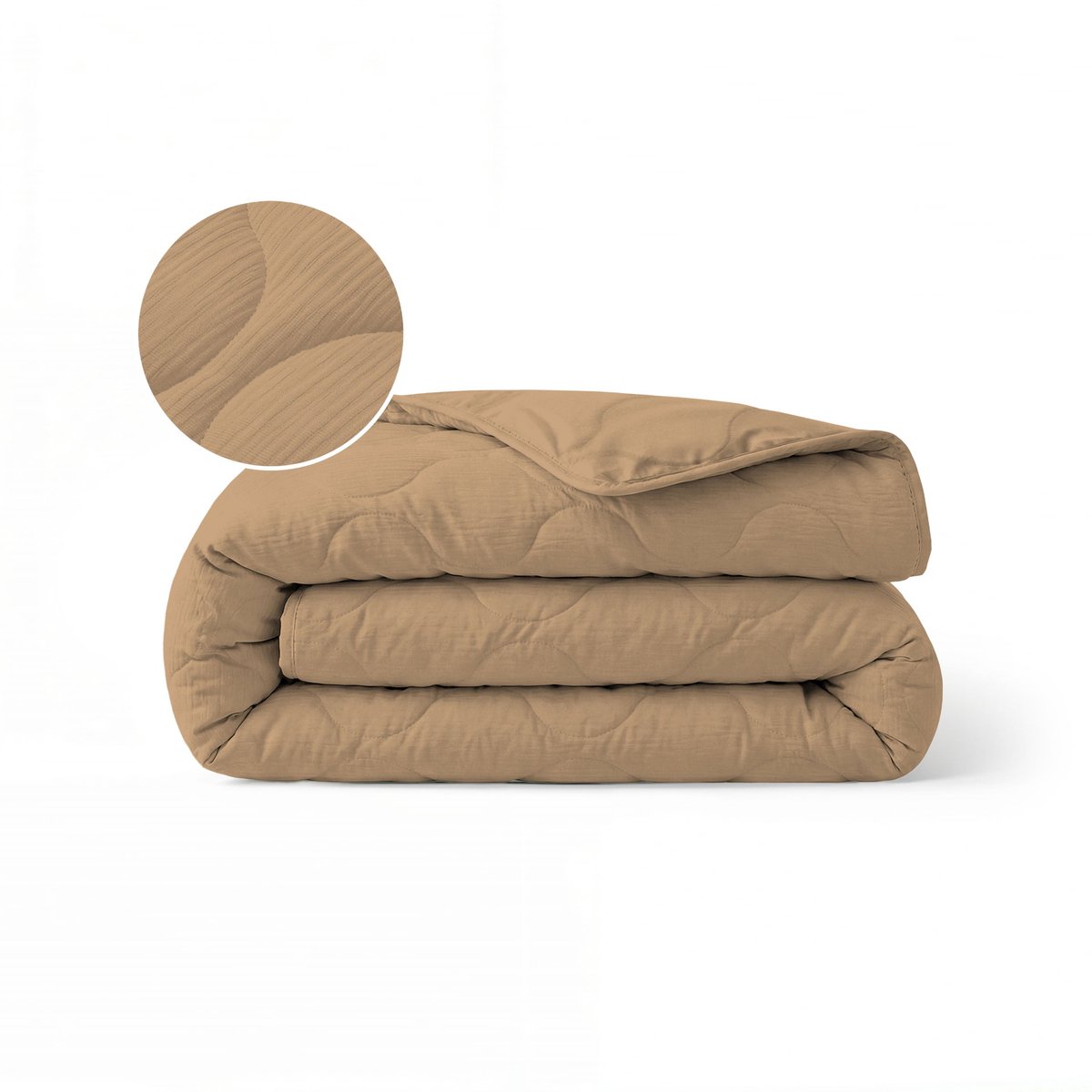 Zelesta Special Mousseline Zomerdekbed - Warm zacht beige 200x200cm