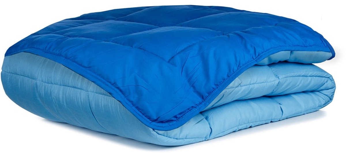 Bedrukt Dekbed Hoesloos Wasbaar Zonder Overtrek Tweepersoons - Blauw & Azuur 200x200cm