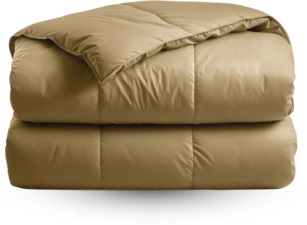 Zelesta Deluxe Uni Satijnkatoen Dekbed - Okergeel 140x200cm