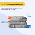 Zelesta dekbed, grijs met strepen, voor alle seizoenen.