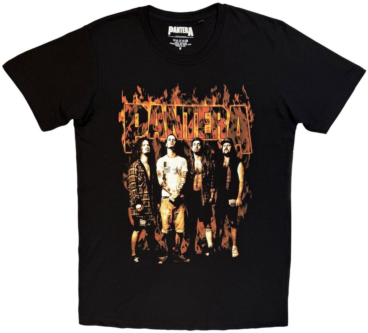 Pantera - Flames Heren Tshirt - M - Zwart