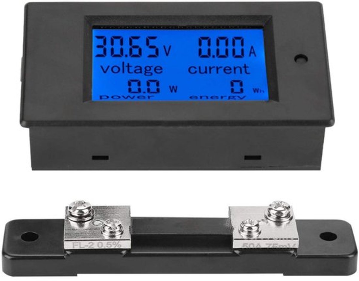 Allecto - Digitale Voltmeter - Dc Ammeter - 6.5-100V - Lcd Display