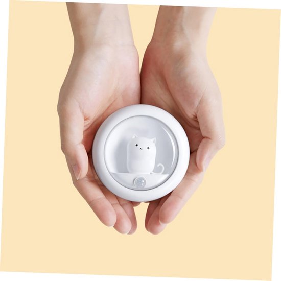 Nachtlampje - LED-nachtlampje - Magnetische bewegingssensorlamp voor katten - Lamp met aanraak- en bewegingssensor - Oplaadbare nachtlamp voor in de kast - Dimbaar - Warmwitte led - Slaapkamer, gang, trap, badkamer, keuken — afbeelding 3