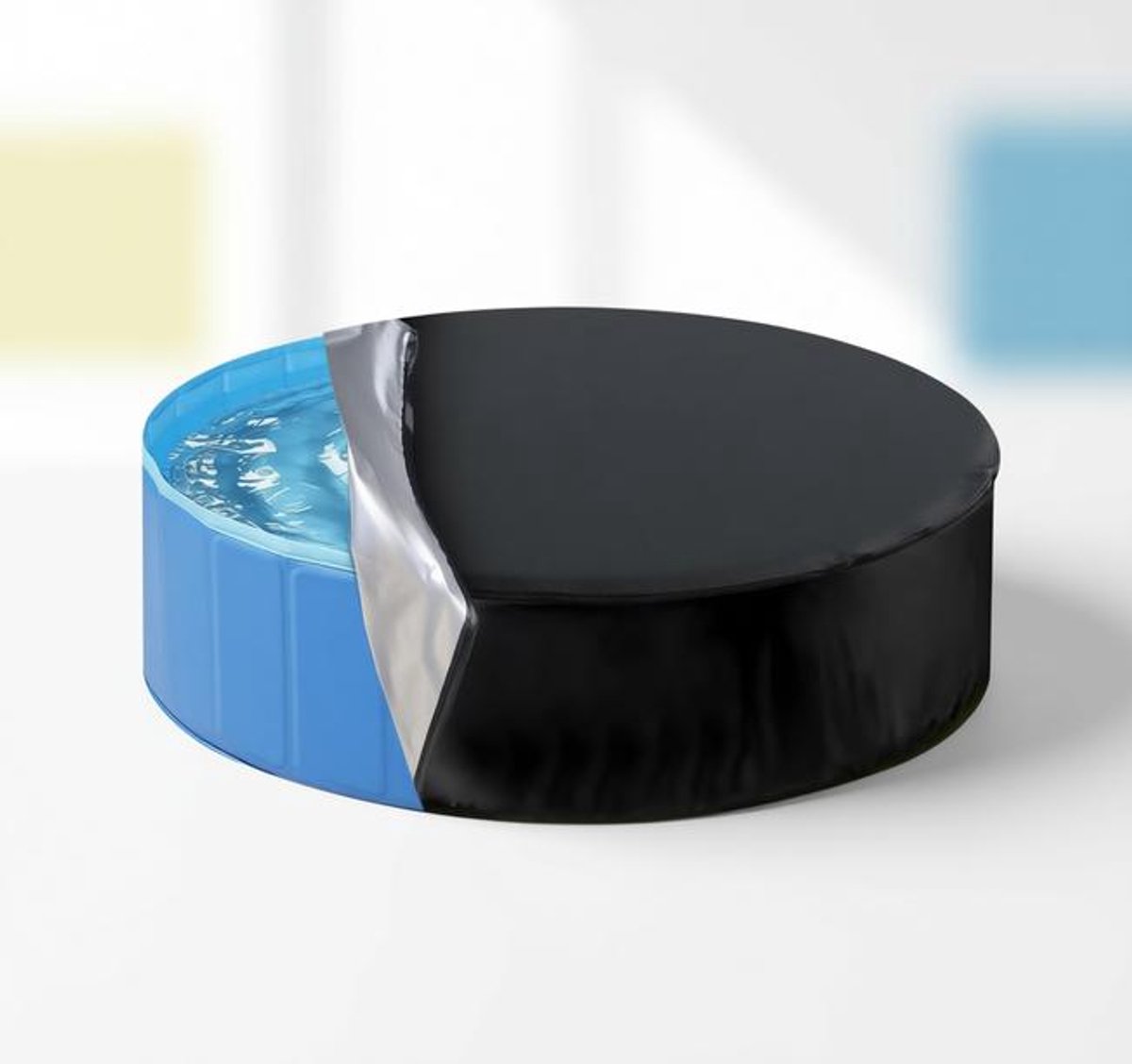 ElleMooi - Zonnescherm zwembad - Bescherming voor huisdieren - 120CM - Waterdicht en UV-bestendig - Veiligheidswaarschuwing - Geschikt voor zwembade