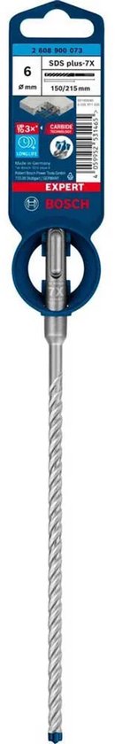 Bosch EXPERT SDS plus-7X hamerboor 6 x 150 x 215 mm in blauwe verpakking.
