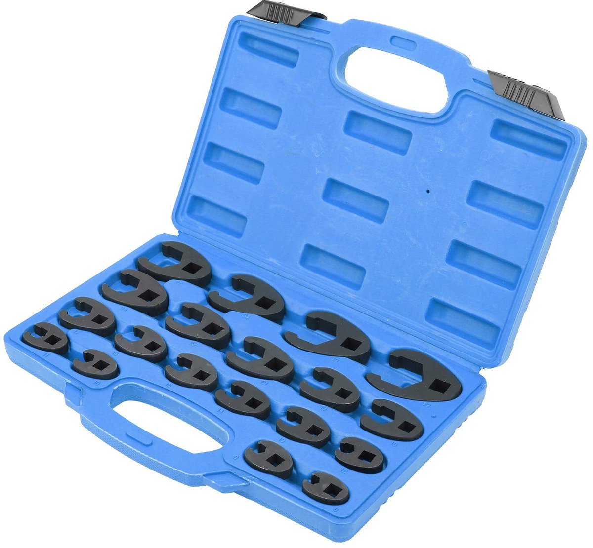 Dailygoods- Spanner Set 19-delig - Hahnenfuß Sleutelset - Chrome Molybdeen Staal - 3/8 Inch/1/2 Inch - Verstelbare Maten - Duurzaam Materiaal - Kraanvoet Sleutelset